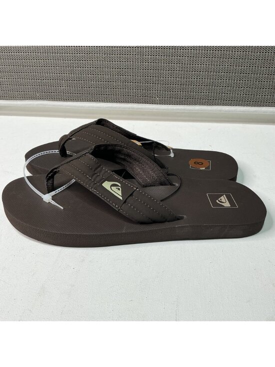 Quiksilver Mens Brown Flip Flops Size 8 With PU Upper & Rubber Sol main image 5